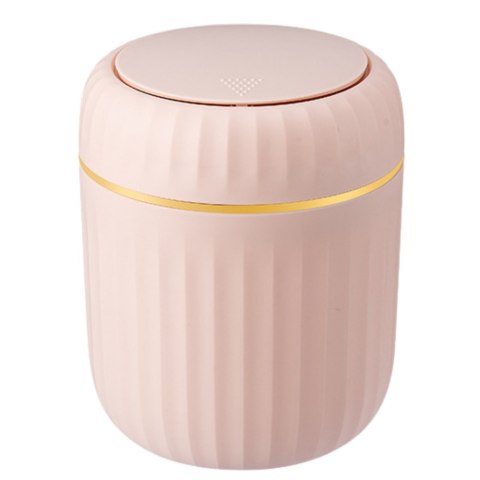 LEAN Mini Kosz Na Śmieci Otwierana Pokrywa Uniwersalny Elegancki Różowy