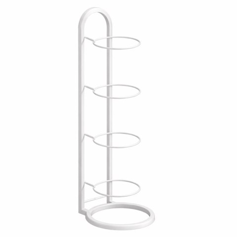 LEAN Pionowy Stojak Regał Na Piłki Metalowy Funkcjonalny Biały