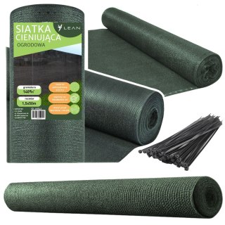 LEAN Siatka Cieniująca Na Ogrodzenie Płot Maskująca Zielona 1.5M 50M 140g/m²