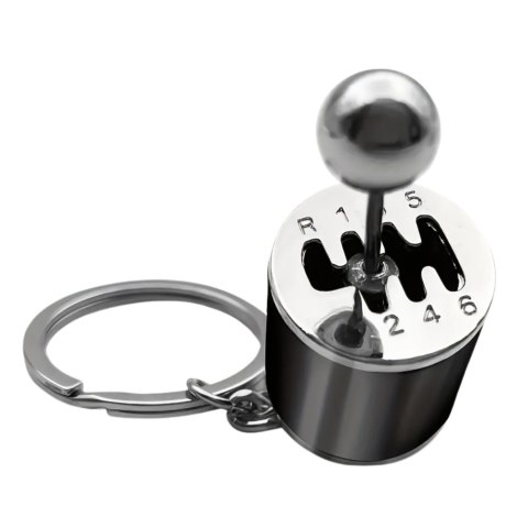 LEAN TOYS Brelok Metalowy Do Kluczy Skrzynia Biegów Ruchoma Czarny