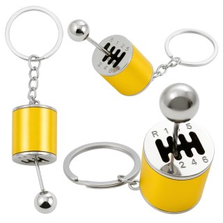 LEAN TOYS Brelok Metalowy Do Kluczy Skrzynia Biegów Ruchoma Złoty