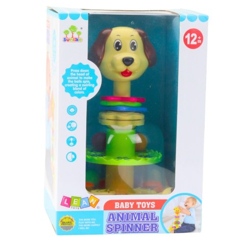LEAN Toys Bąk Karuzelka Interaktywna Dla Malucha Piesek Kolorowe Piłeczki