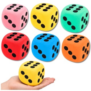 LEAN Toys Duża Kość Piankowa Do Gry Zabawy Edukacyjna Mix 8 cm