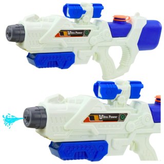 LEAN Toys Karabin Pistolet Na Wodę Pompowany Mechanicznie Bialo-Niebieski 600ml