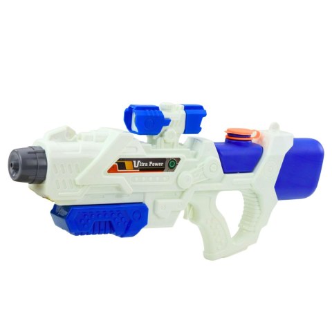 LEAN Toys Karabin Pistolet Na Wodę Pompowany Mechanicznie Bialo-Niebieski 600ml