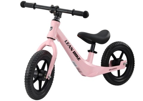 LEAN Trike Rower Biegowy MAGNEZIO Rowerek Lekka Rama Magnezowa Różowy