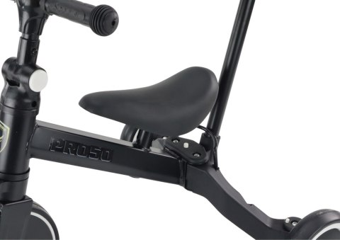 LEAN Trike Rower Trójkołowy PRO50 Rowerek Z Rączką Do Prowadzenia Czarny