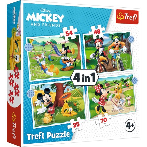Trefl Puzzle Puzzle - 4w1 (12, 15, 20, 24) - Fajny dzień Mickiego - Trefl 34604