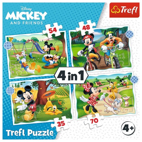 Trefl Puzzle Puzzle - 4w1 (12, 15, 20, 24) - Fajny dzień Mickiego - Trefl 34604