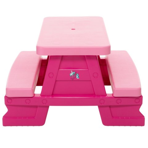 Dorex Zestaw Stolik Ogrodowy z Ławeczkami Dla Dzieci Dorex Różowy