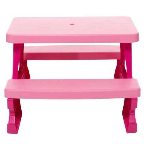 Dorex Zestaw Stolik Ogrodowy z Ławeczkami Dla Dzieci Dorex Różowy