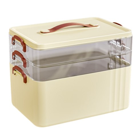 LEAN Pudełko Organizer Na Leki Pojemny 3-Poziomowy Apteczka Domowa