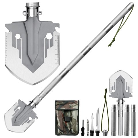 LEAN Saperka Wojskowa 16w1 Narzędzia Taktyczne Survivalowe Nóż Krzesiwo Tasak