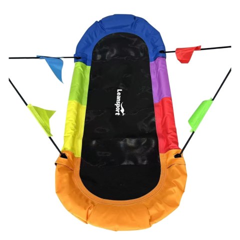 LEAN Sport Huśtawka Ogrodowa Bocianie Gniazdo Prostokątna Kolorowa 167 x 75cm