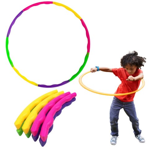 LEAN TOYS Hula Hop Z Wypustkami Składane Kolorowe 7El Średnica 50cm