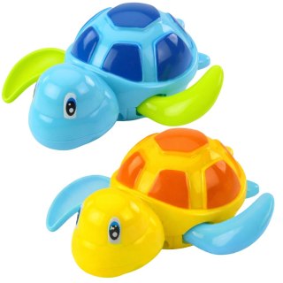 LEAN TOYS Zabawka Do Kąpieli Nakręcany Żółw Niebieski Zielony 13 cm