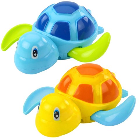 LEAN TOYS Zabawka Do Kąpieli Nakręcany Żółw Niebieski Zielony 13 cm