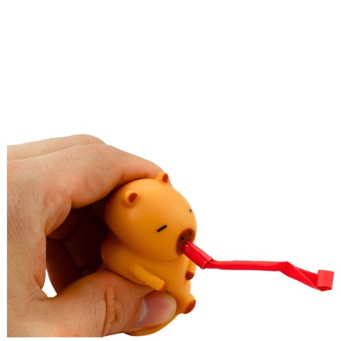 LEAN Toys Gniotek Kapibara Z Trąbką Piszczałka Figurka Brązowa 7cm