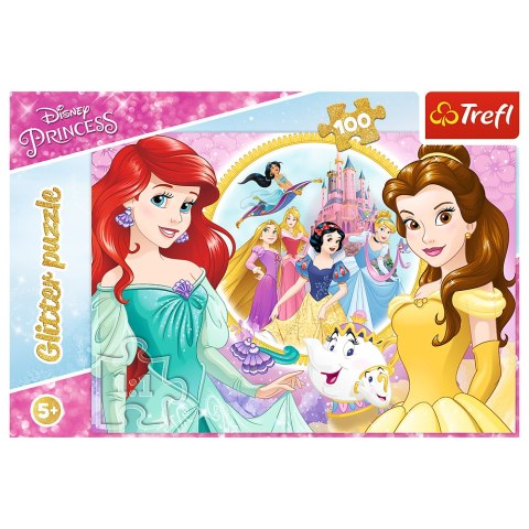 Trefl Puzzle Puzzle - 100 Glitter - Wspomnienia Belli i Arielki - Trefl 14819