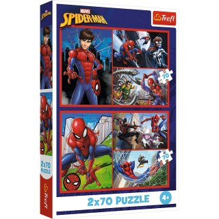 Trefl Puzzle Puzzle - 2x70 - Pajęcze historie - Disney Marvel Spiderman - Trefl 34443