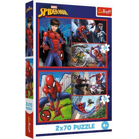 Trefl Puzzle Puzzle - 2x70 - Pajęcze historie - Disney Marvel Spiderman - Trefl 34443