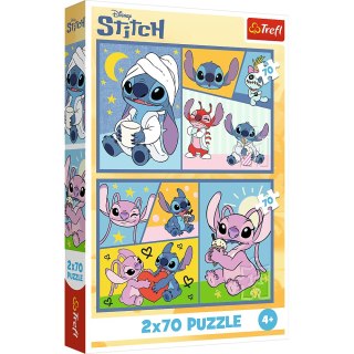 Trefl Puzzle Puzzle - 2x70 - Ze Stitchem nie ma nudy - Disney Lilo and Stitch - Trefl 34444