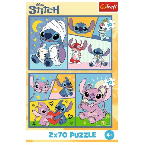 Trefl Puzzle Puzzle - 2x70 - Ze Stitchem nie ma nudy - Disney Lilo and Stitch - Trefl 34444