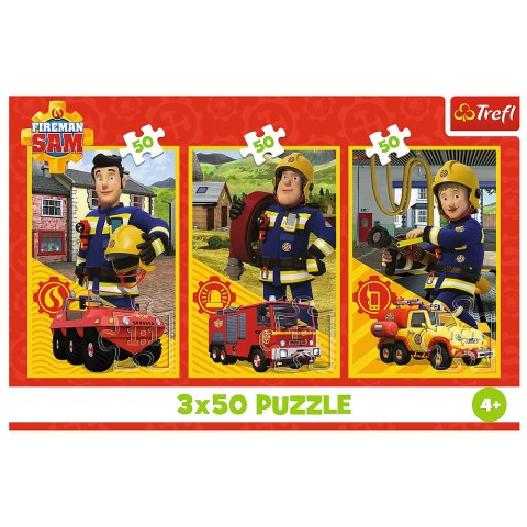 Trefl Puzzle Puzzle - 3x50 - Ekipa z remizy - Strażak Sam - Trefl 34880