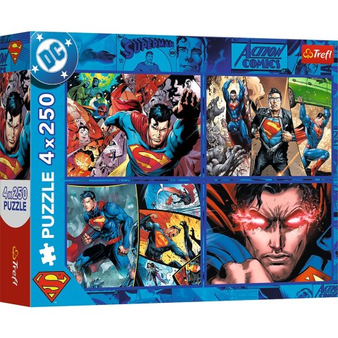 Trefl Puzzle Puzzle - 4x250 - Odwaga Supermana - Warner Superman - Trefl 13340