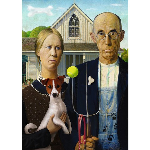 Trefl Puzzle Puzzle - 500 - American Gothic: Psia Edycja - Trefl 37526
