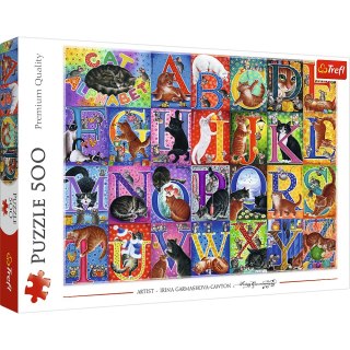 Trefl Puzzle Puzzle - 500 - Koci alfabet - Trefl 37527
