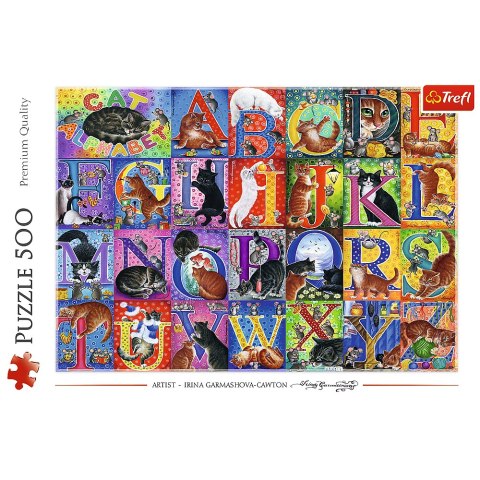 Trefl Puzzle Puzzle - 500 - Koci alfabet - Trefl 37527