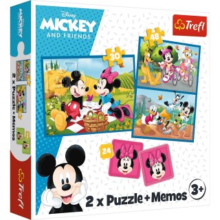 Trefl Puzzle Puzzle + MEMOS - 2w1 (30,48) - Poznaj bohaterów Disney - Myszka Miki - Trefl 93344
