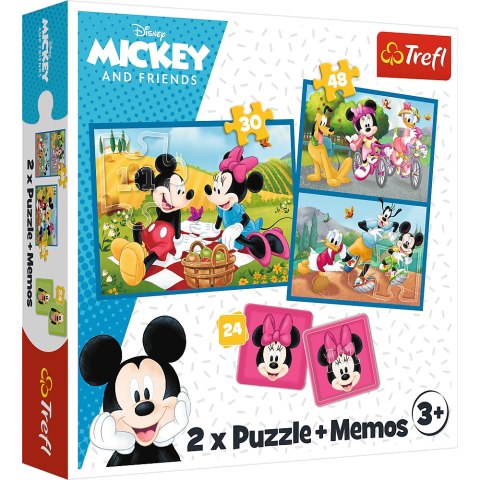 Trefl Puzzle Puzzle + MEMOS - 2w1 (30,48) - Poznaj bohaterów Disney - Myszka Miki - Trefl 93344