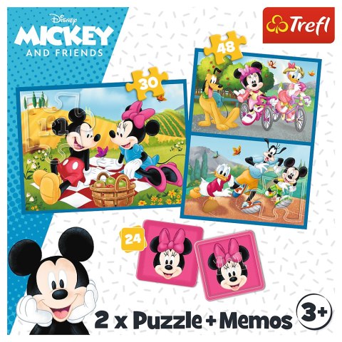 Trefl Puzzle Puzzle + MEMOS - 2w1 (30,48) - Poznaj bohaterów Disney - Myszka Miki - Trefl 93344