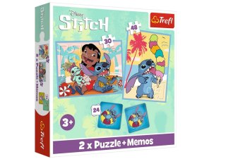 Trefl Puzzle Puzzle + MEMOS - 2w1 (30,48) - Wesoły dzień Lilo and Stitch - Trefl 93585