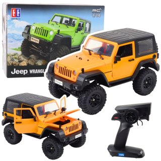 Double E Auto Terenowe Zdalnie Sterowane RC Jeep Wrangler Rock Crawler Pomarańczowy 1:14