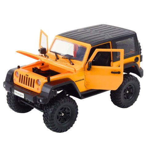 Double E Auto Terenowe Zdalnie Sterowane RC Jeep Wrangler Rock Crawler Pomarańczowy 1:14