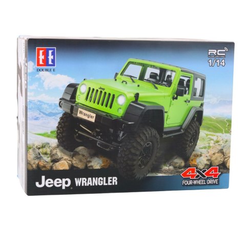Double E Auto Terenowe Zdalnie Sterowane RC Jeep Wrangler Rock Crawler Pomarańczowy 1:14