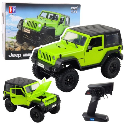 Double E Auto Terenowe Zdalnie Sterowane RC Jeep Wrangler Rock Crawler Zielony 1:14