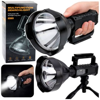 LEAN Duża Latarka Reflektor Ze Statywem Szperacz LED W5120 Powerbank 31 cm