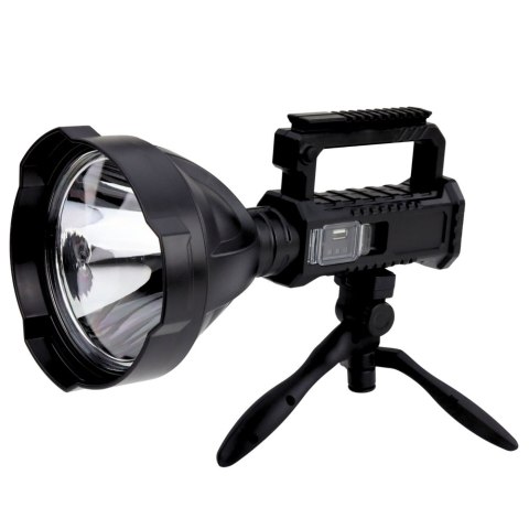 LEAN Duża Latarka Reflektor Ze Statywem Szperacz LED W5120 Powerbank 31 cm