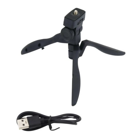 LEAN Duża Latarka Reflektor Ze Statywem Szperacz LED W5120 Powerbank 31 cm