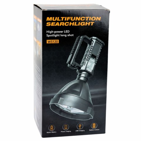 LEAN Duża Latarka Reflektor Ze Statywem Szperacz LED W5120 Powerbank 31 cm