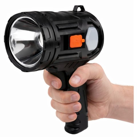 LEAN Latarka LED Szperacz Solarna 6 Trybów Powerbank Wymienne Filtry 19 cm