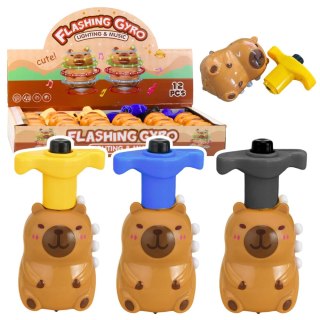 LEAN TOYS Bączek Kapibara Interaktywna Światła LED Melodie 12,5 CM