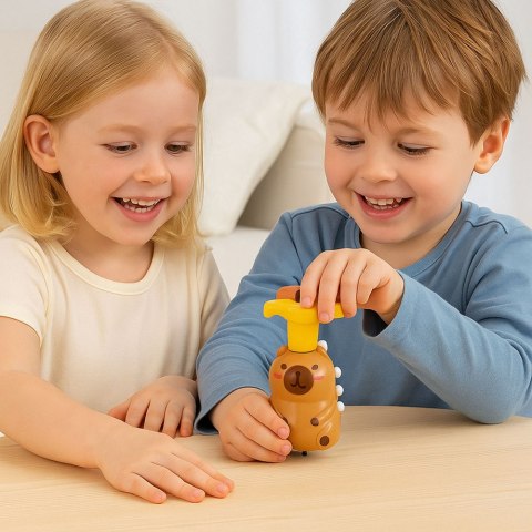 LEAN TOYS Bączek Kapibara Interaktywna Światła LED Melodie 12,5 CM
