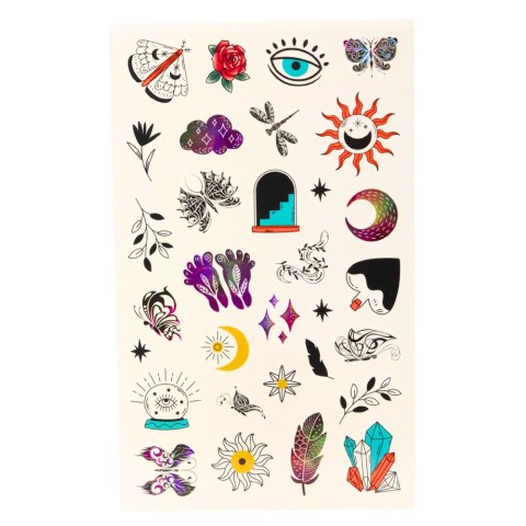 LEAN TOYS Zestaw Tatuaże Zmywalne Dla Dzieci Wzory Kwiaty 60 Wzorów