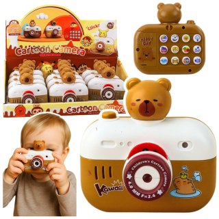 LEAN Toys Aparat Interaktywny Kapibara Projektor Światła Dźwięki Smycz