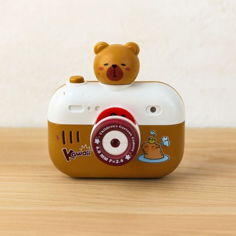 LEAN Toys Aparat Interaktywny Kapibara Projektor Światła Dźwięki Smycz